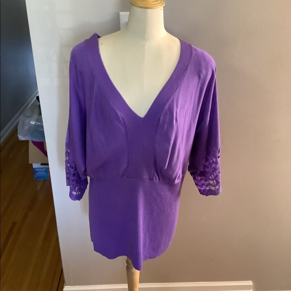 GEORGE PLUS ‎lavender/purple Tunic Size 1x.